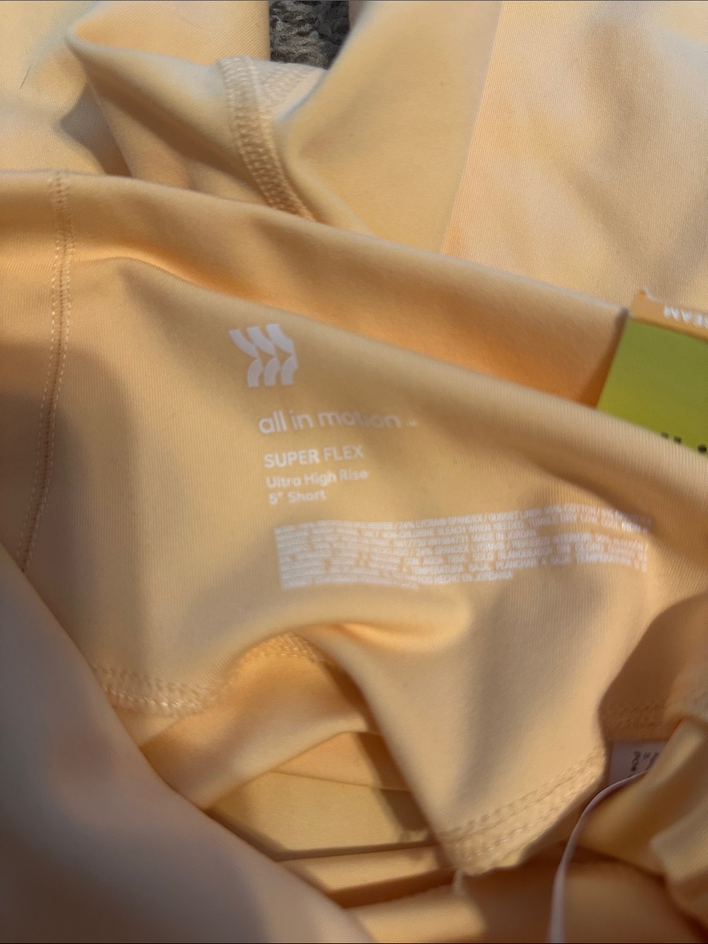 All in motion melon orange super flex ultra high rise 5" bike shorts NWT x - Picture 5 of 5